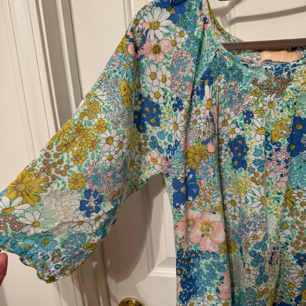 La Cera Botanical Floral  Nightgown or Robe  Size L